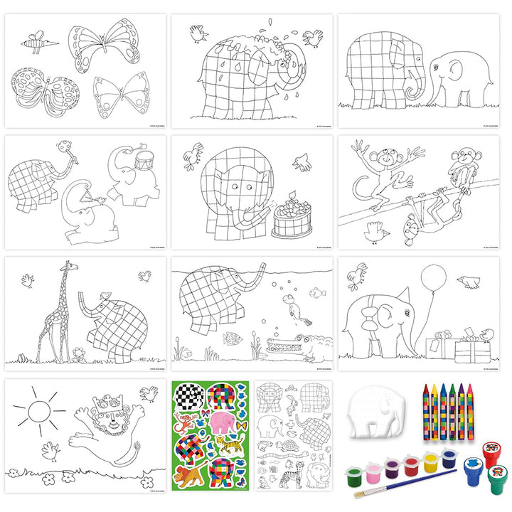 Elmer | Art Activity Tube | Paint & Colour | Gift Set for Kids