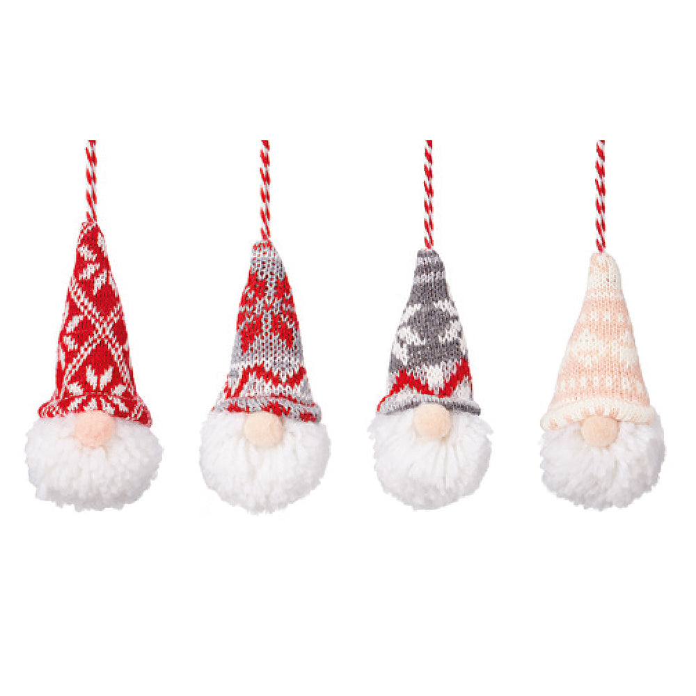 Woolly Hat Pom Pom Hanging Gonk | 9.5cm | Single | Mini Cracker Filler Gift