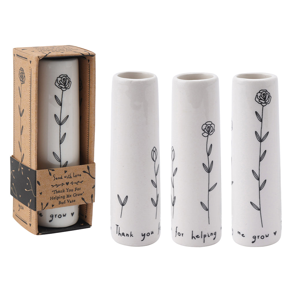 Thank You For Helping Me Grow | Little Bud Vase | Little Gift | Cracker Filler