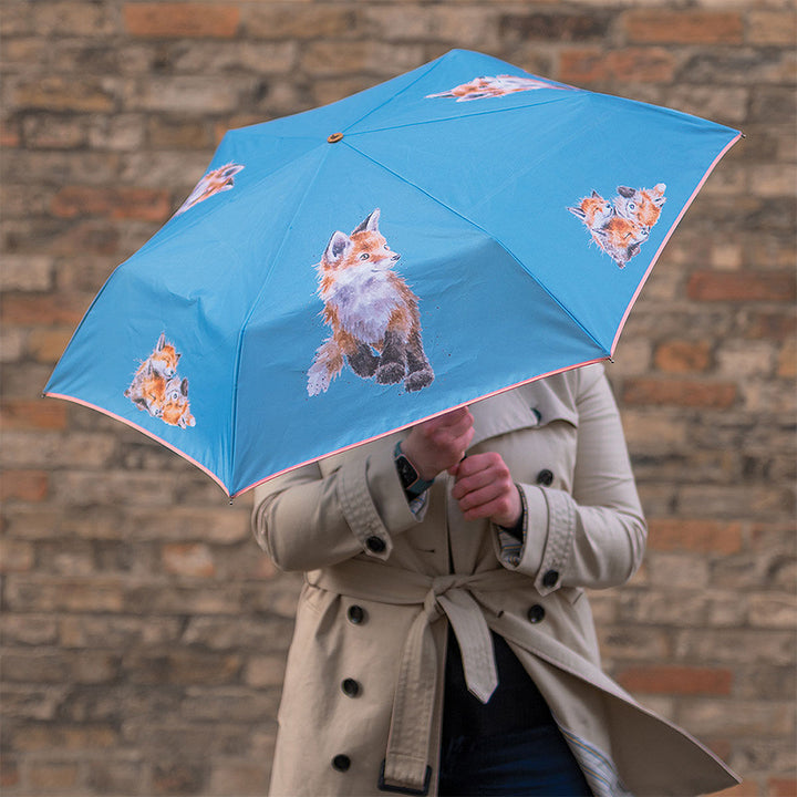 Born to be Wild | Fox Design | Handbag Sized Umbrella | Wrendale Designs
