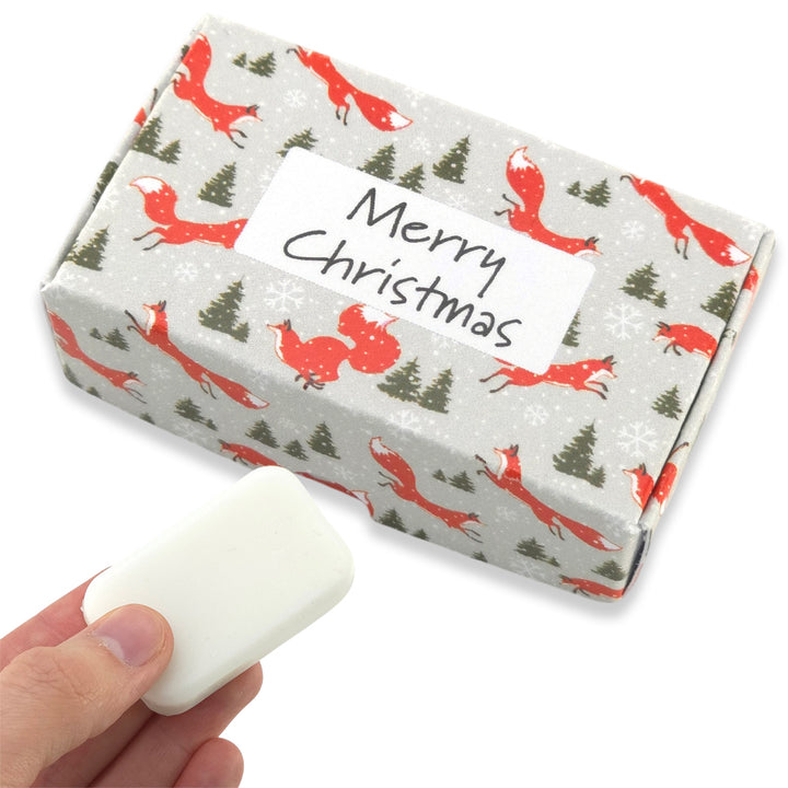 Christmas Fox | Merry Christmas | 20g Scented Soap | Little Gift | Cracker Filler