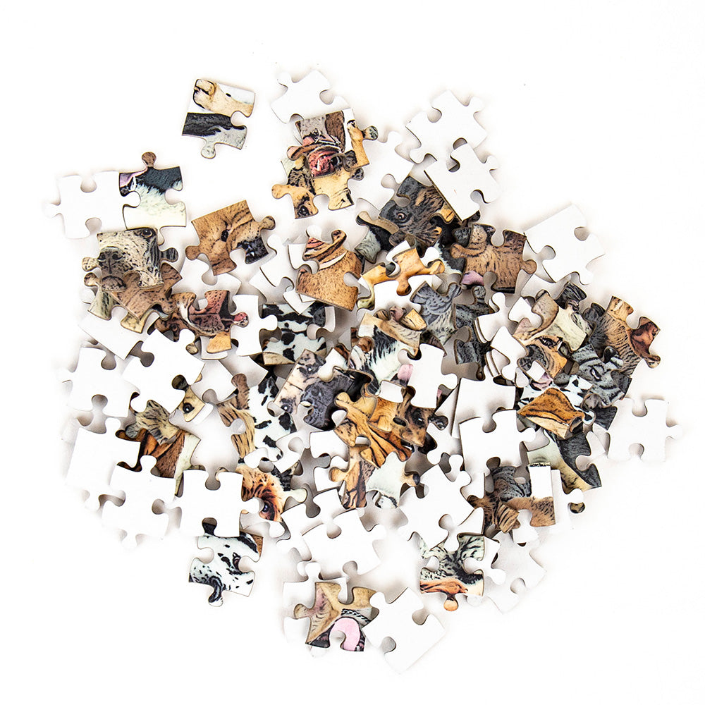 100 Tiny Piece All Breeds Dog Puzzle | Dog Lovers Gift | 15cm Square | Gift Idea