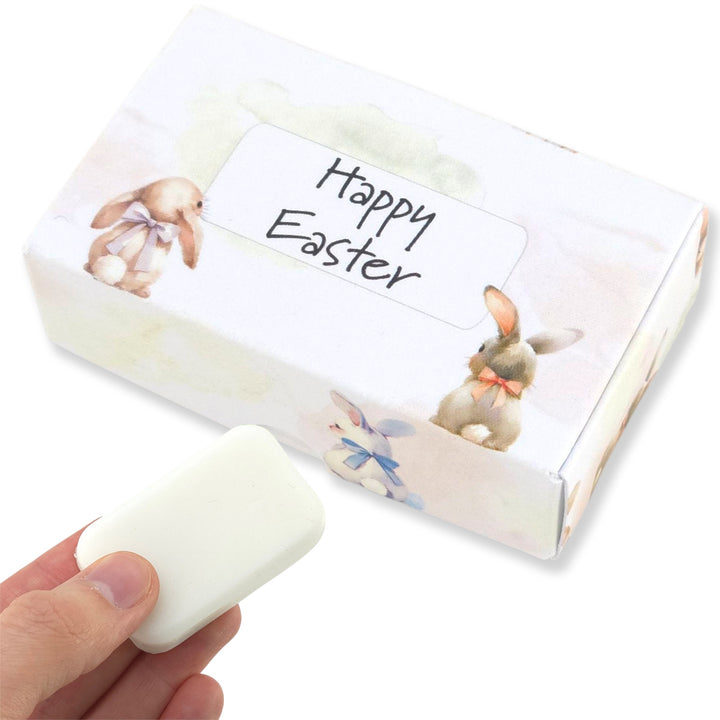 Happy Easter Powder Puff Bunnies | Bergamot | 20g Travel Soap Bar | Cracker Filler | Little Gift