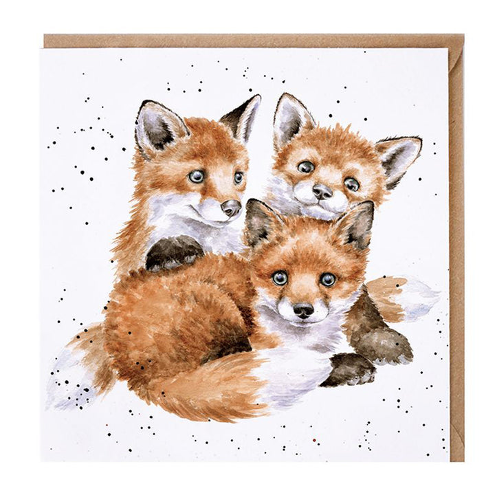 Snug as a Fox Cub | Blank Card | 15x15cm | Wrendale Designs