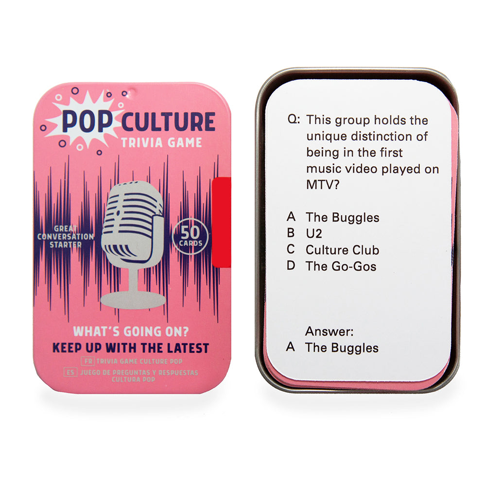Pop Culture Trivia Card Game | Gift in a Tin | Little Gift | Cracker Filler
