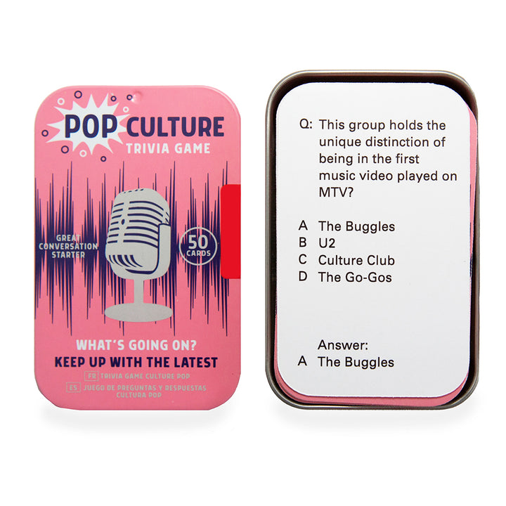 Pop Culture Trivia Card Game | Gift in a Tin | Little Gift | Cracker Filler
