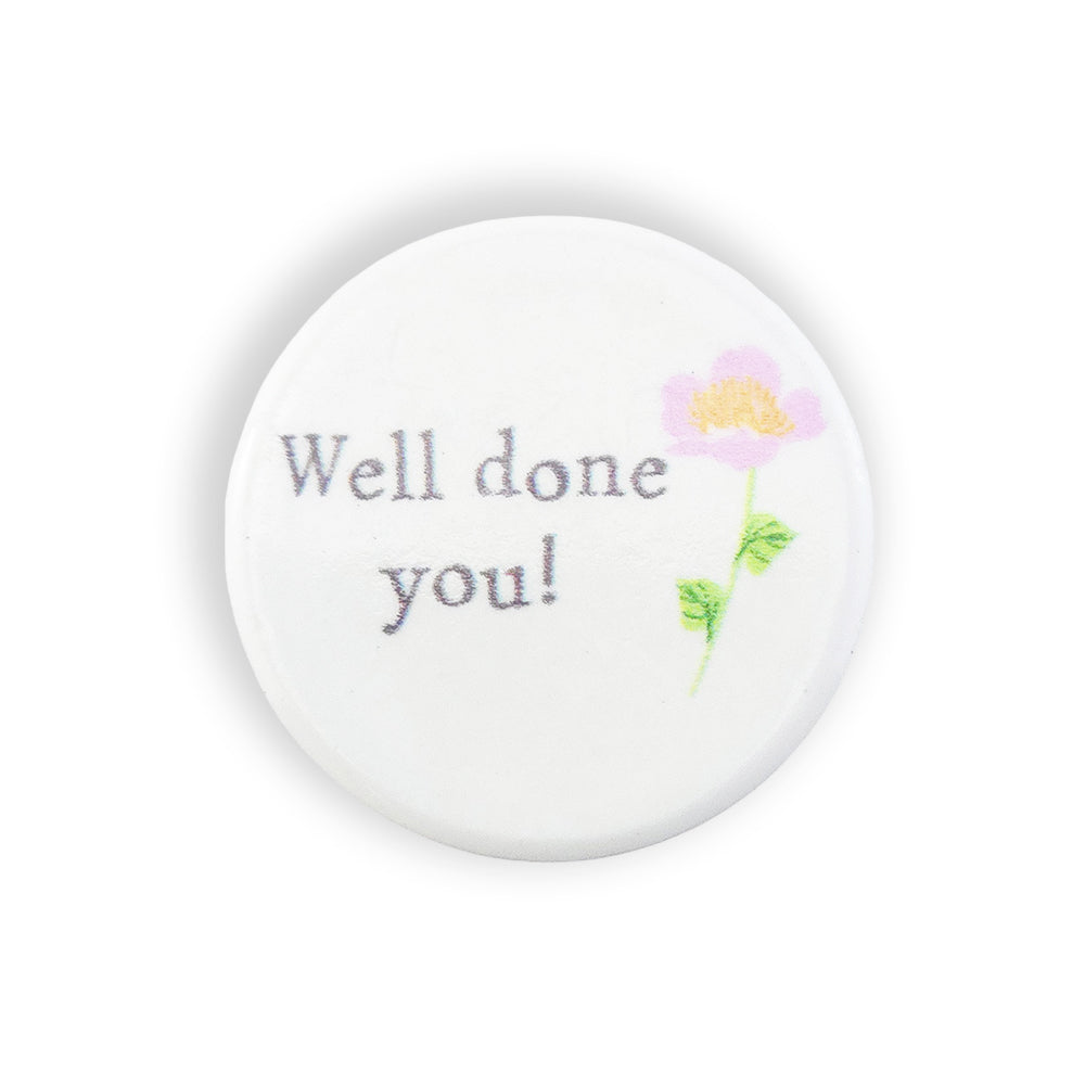 Well Done You | Floral Ceramic Mini Token | Little Gift | Cracker Filler