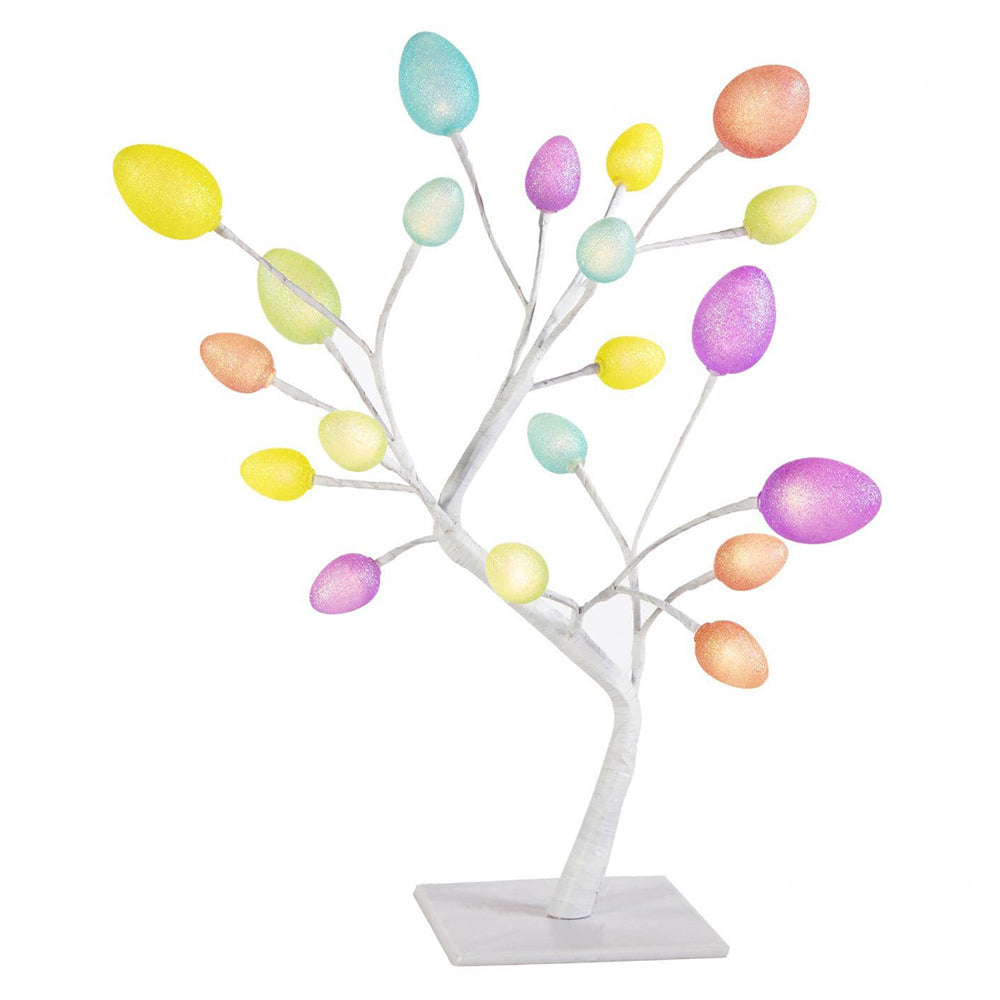 Light Up LED Easter Tree with Eggs | 45cm Tall | 20 Lights