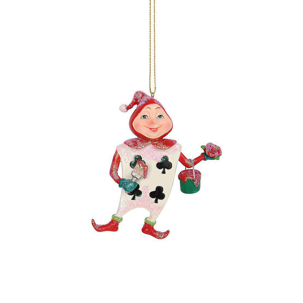 Clubs Playing Cards Hanging Ornament | Alice in Wonderland Tree Decoration | Gisela Graham