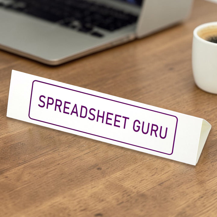 Spreadsheet Guru | Large Desk Sign | Office Banter | Mini Gift