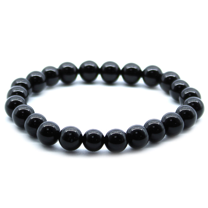 Black Agate for Strength | Smooth Crystal Bracelet | Mini Gift | Cracker Filler