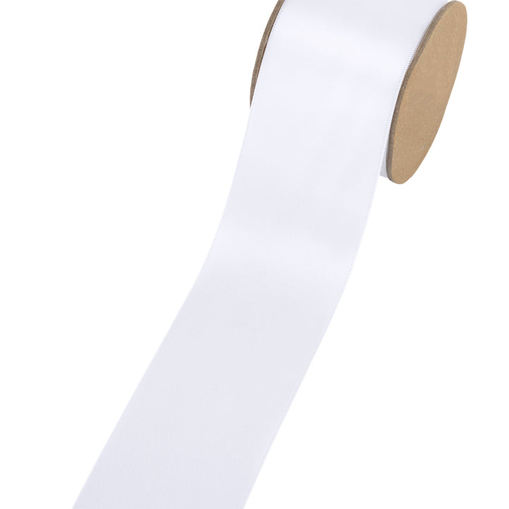 White Wedding Satin Ribbon | 18mm to 70mm Wide | Crafts &amp; Cracker Making