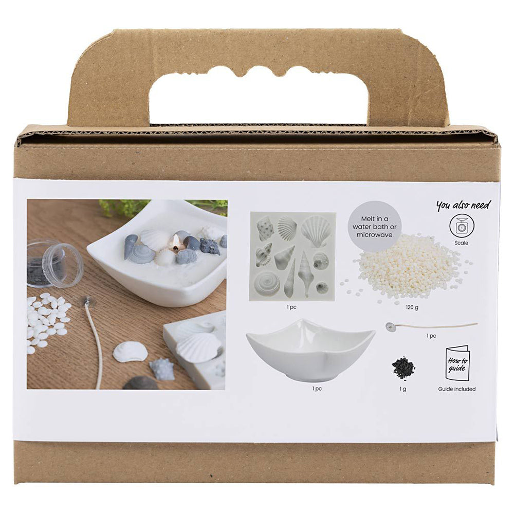 Seashell Candle Making Complete Craft Kit | Make a Candle in a Bowl | Gift Idea