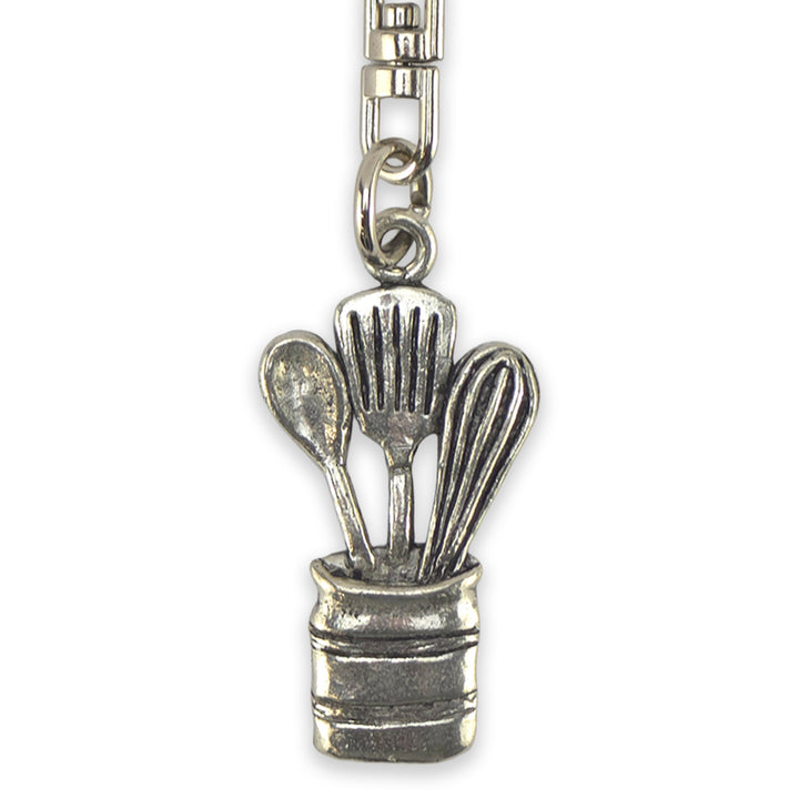 Cooks Utensils | English Pewter 3D Keyring | Little Gift | Cracker Filler