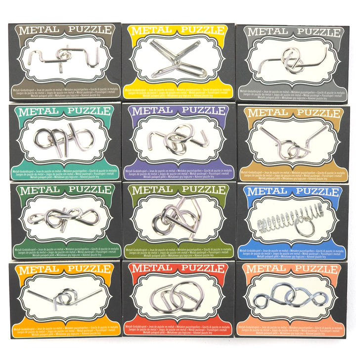 Assorted Mini Metal Puzzles in Boxes | Little Gift | Cracker Filler