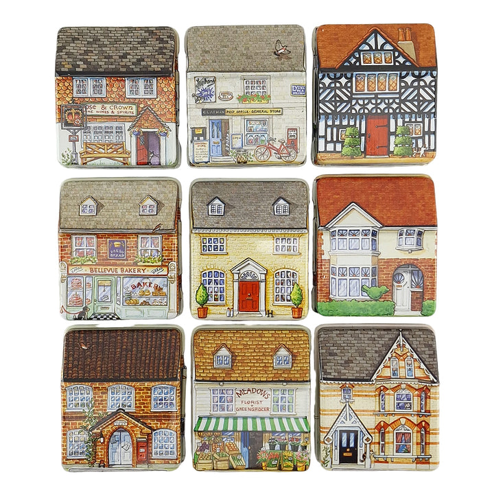 Single Little Cottage Tin | Print Inside &amp; Outside | Mini Gift | Cracker Filler