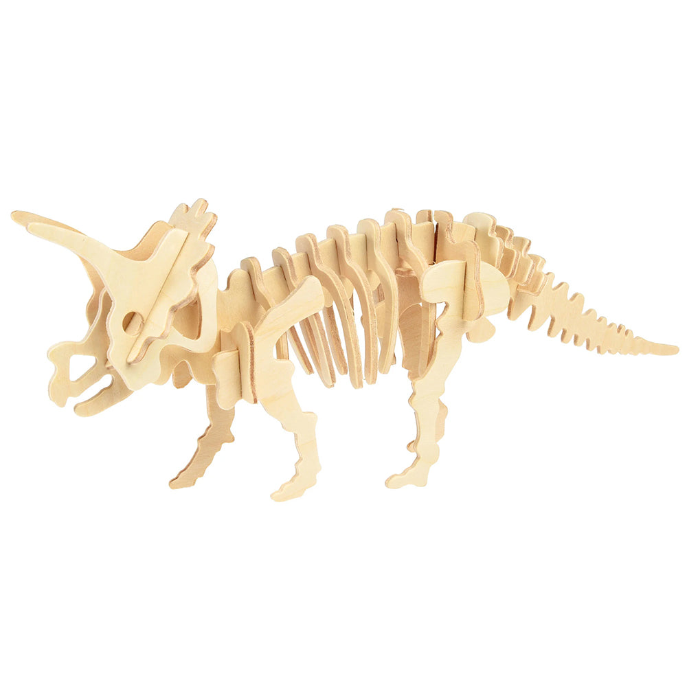 Make Your Own 3D Triceratops | Wooden Puzzle | 23 Pieces | 27.5cm Long