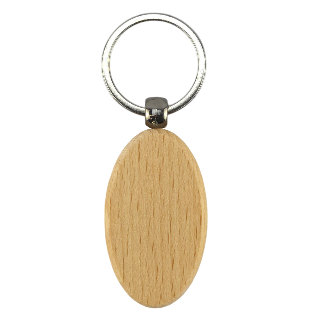 Oval Wooden Keyring | Plain | Little Gift | Cracker Filler
