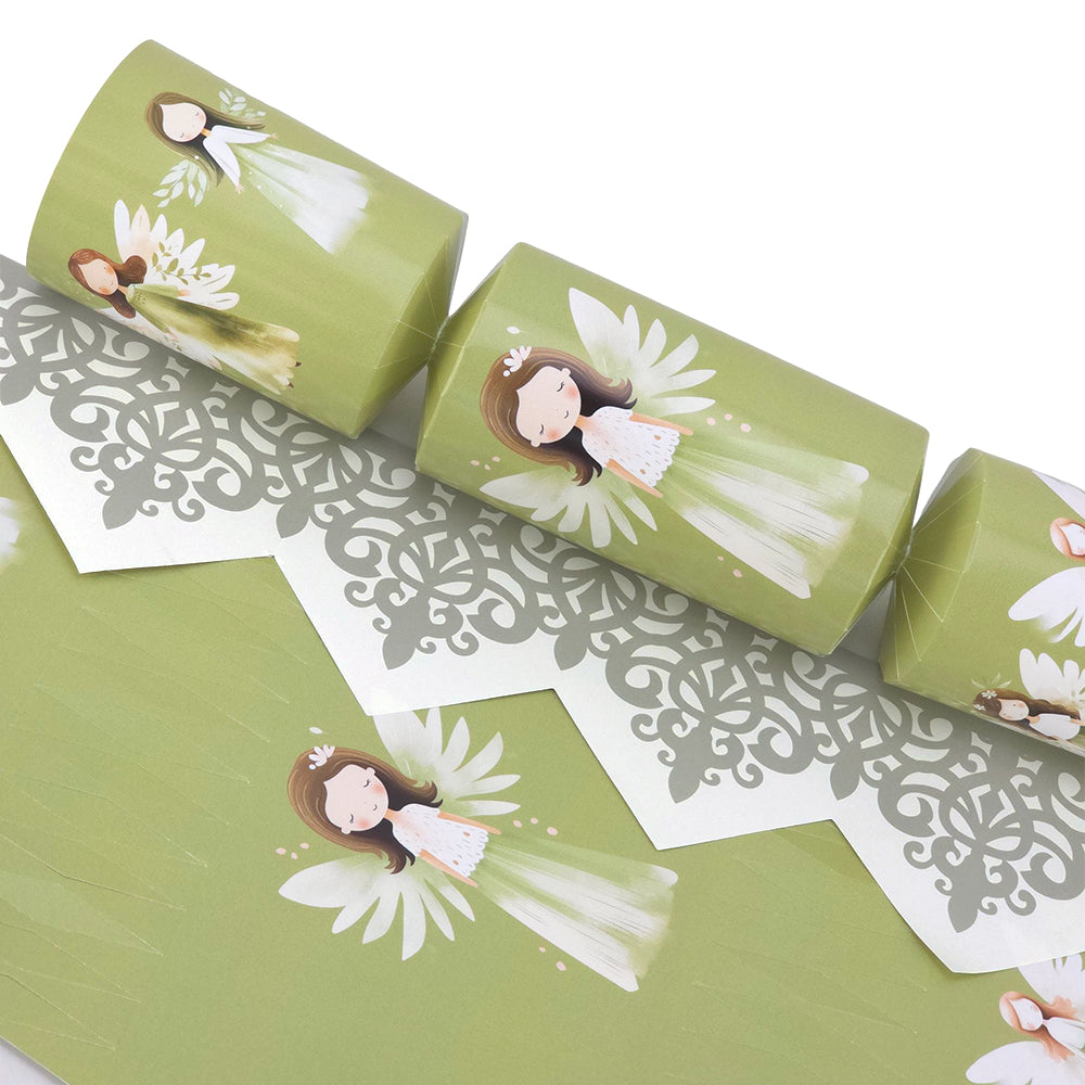 Whimsical Green Christmas Angels | Cracker Making Craft Kit | Make &amp; Fill Your Own
