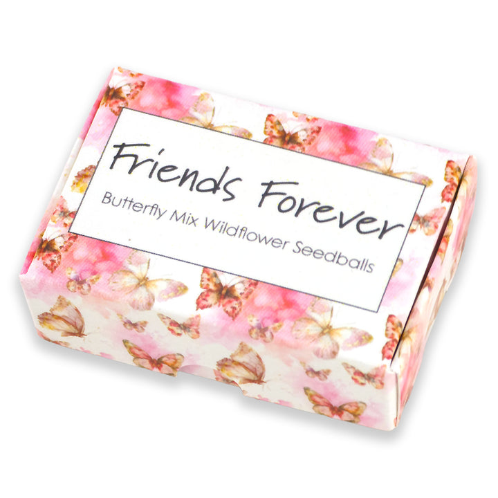 Friends Forever | 6 Seedball Matchbox | Butterfly Mix | Cracker Filler Gift