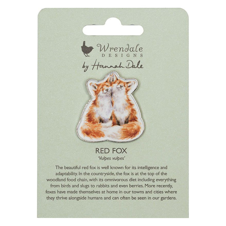 Cute Foxes | Pin Badge for Ladies | Wrendale | Mini Gift | Cracker Filler