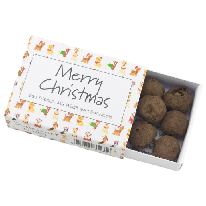 Christmas Dogs | Merry Christmas | Bee Mix Seedballs | Cracker Filler Little Gift