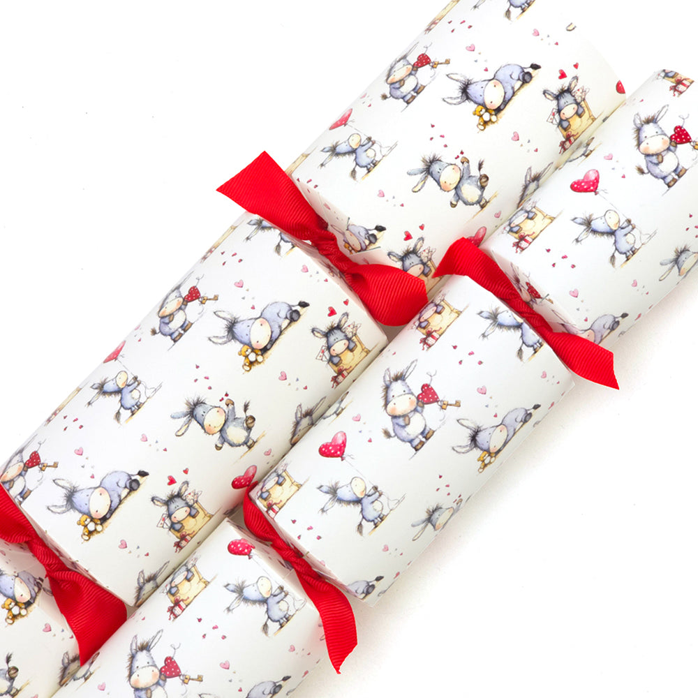 Cute Donkey Love | 2 Valentines Day Crackers | Empty and Ready to Fill