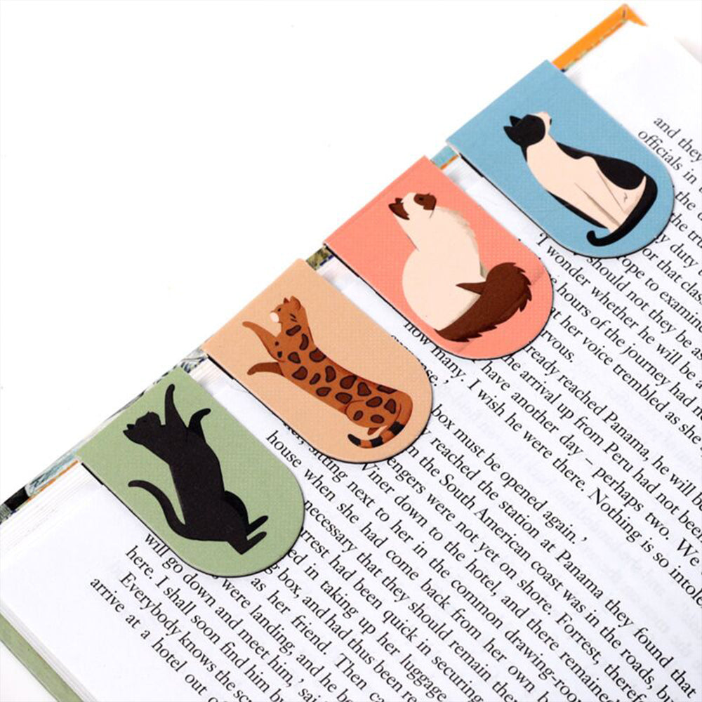Fine Feline Cats | Magnetic Bookmarks | Set of 4 | Little Gift