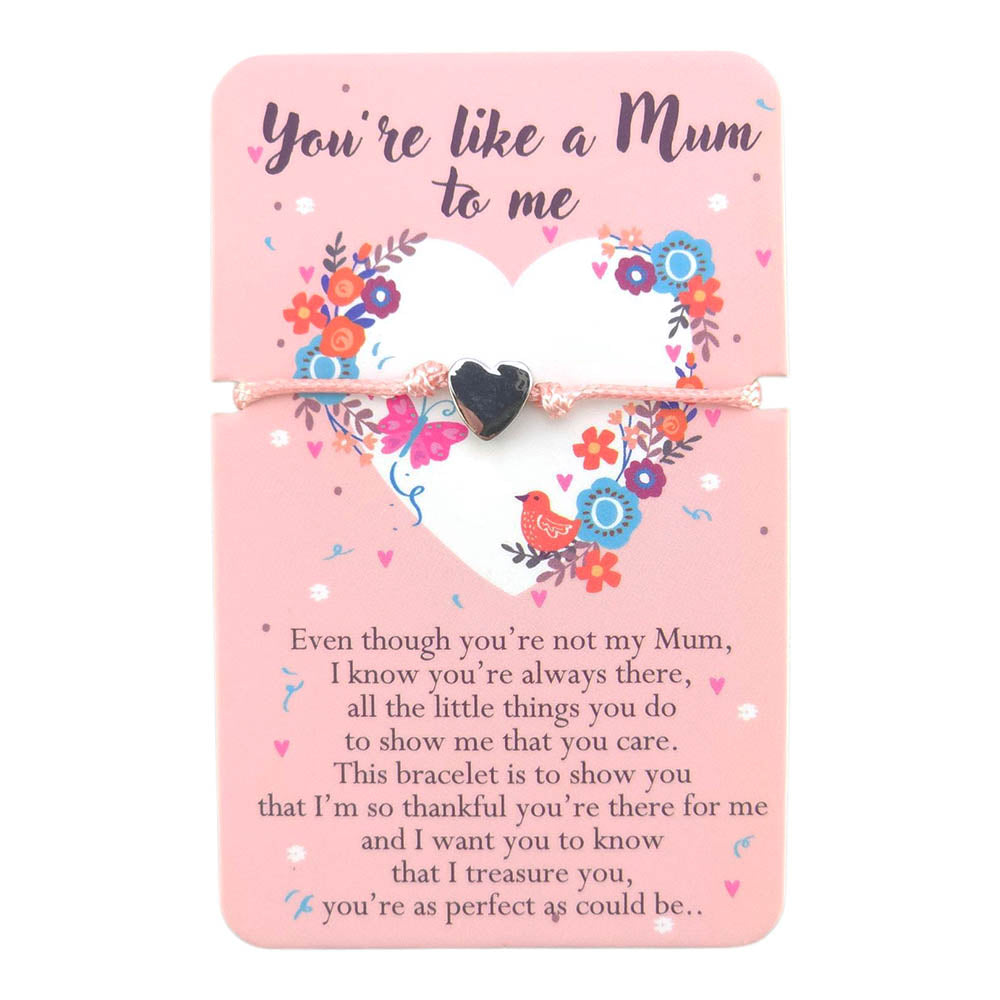 Like a Mum Cord Bracelet | Heart Warming Words | Little Gift | Cracker Filler