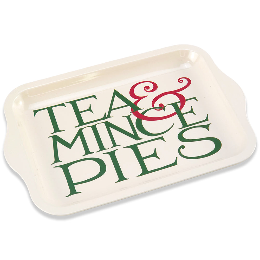 Christmas Tea &amp; Mince Pies | Small Tinware Tray | Emma Bridgewater Gift