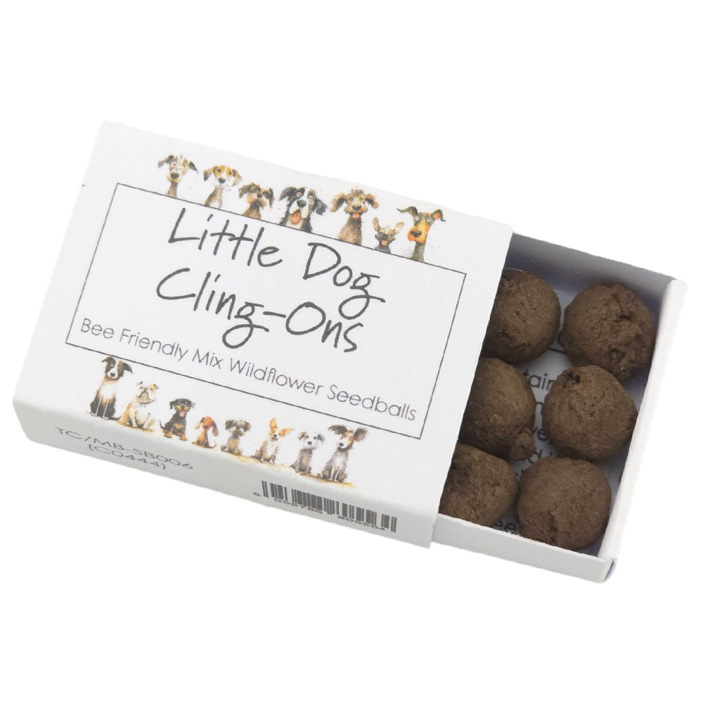 Little Dog Cling-Ons | 6 Seedball Matchbox | Bee Mix | Cracker Filler | Mini Gift
