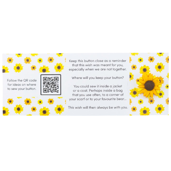 Follow the Sun, Even On Cloudy Days | Button Wishes Sew On Token | Little Gift