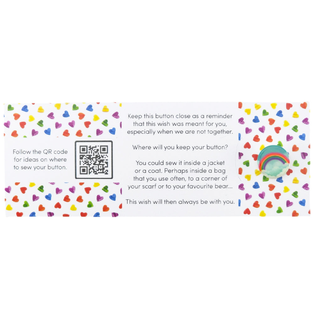 Dreams Are At The End of a Rainbow | Button Wishes Sew On Token | Little Gift