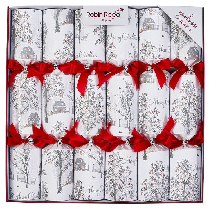 Christmas in the Forest | 6 Large Luxury Christmas Crackers | Metal Gifts
