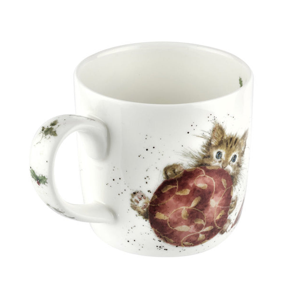 Purrfect Christmas | Royal Worcester Fine Bone China Cat or Kitten Mug | Wrendale Designs