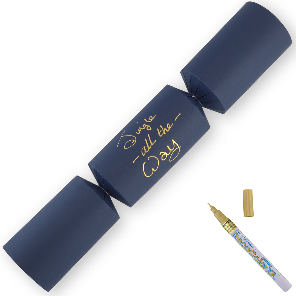 Navy Blue | Craft Kit to Personalise Your Own Crackers | Makes 12