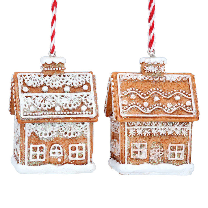 Lace Effect 3D Gingerbread House Christmas Ornament | Tree Decoration