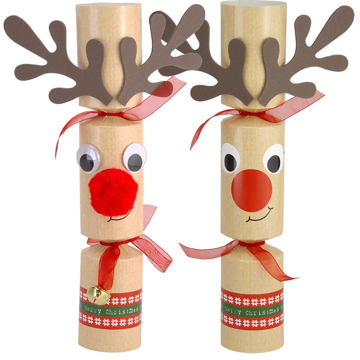 Build Your Own | Standy Uppy Rudolph | Christmas Cracker Craft Kit | Makes 6