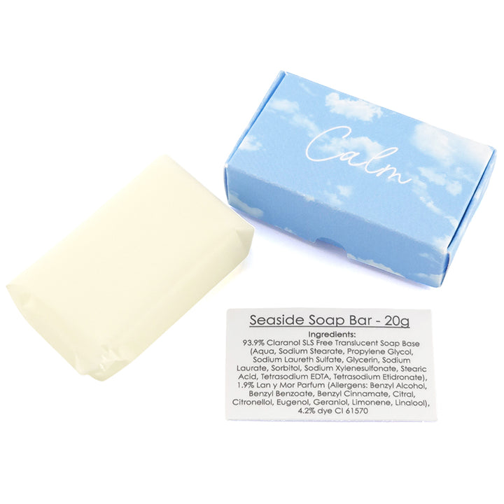 Calm | Seaside | 20g Travel Soap Bar | Little Gift | Cracker Filler