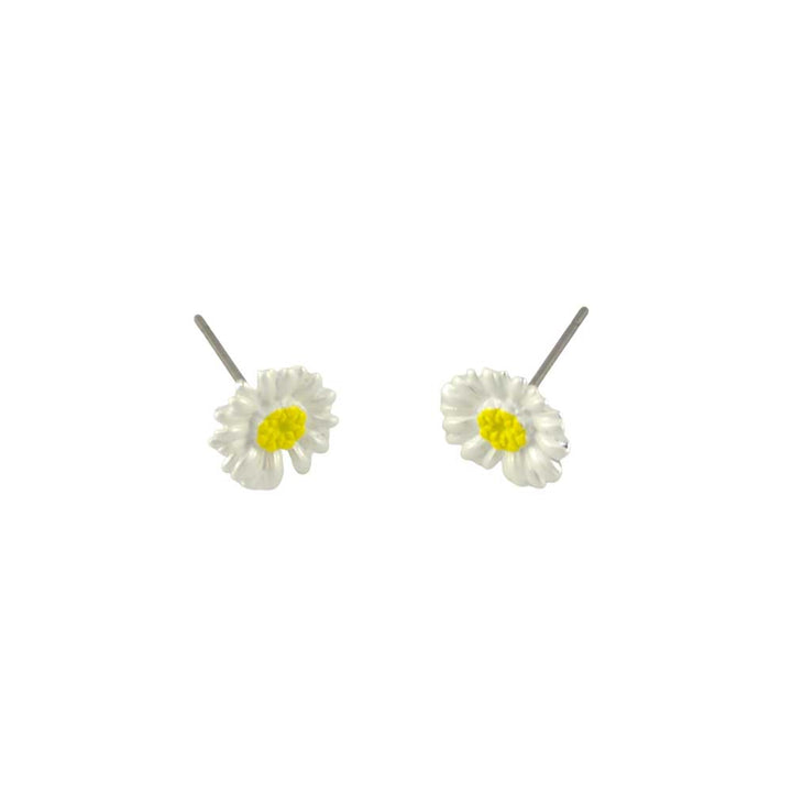 Dainty Daisies | Silver Tone Stud Earrings | Little Gift | Cracker Filler