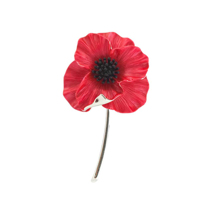 Large 3D Red Poppy Brooch | 3.8cm Wide | Little Gift | Cracker Filler
