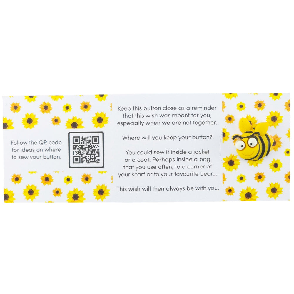 Bee Amazing | Button Wishes Sew On Token | Little Gift | Cracker Filler