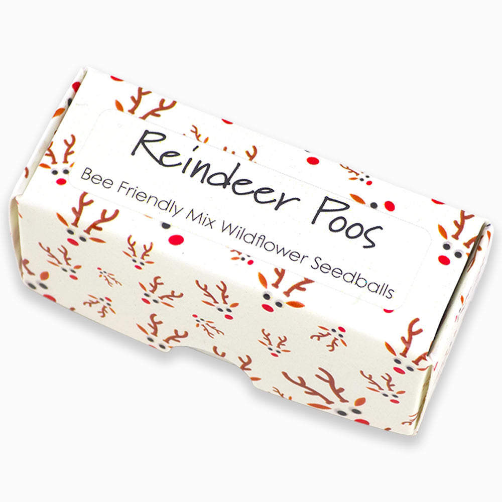 Reindeer Poos | Box of 20 Bee Mix Seedballs | Cracker Filler | Little Gift
