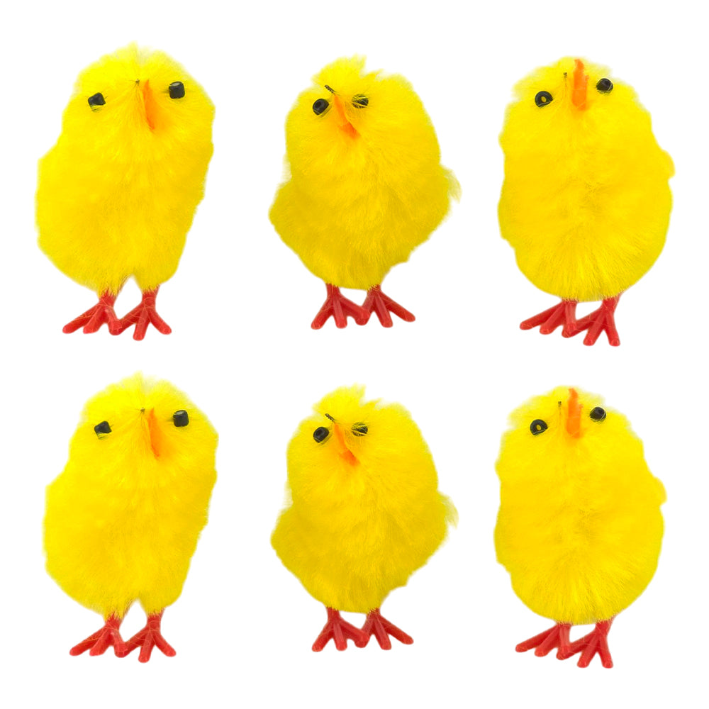 Chenille Easter Chicks | 6 Pieces | 4cm Tall