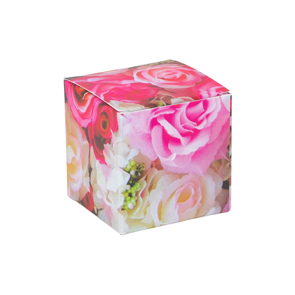 Pink Roses | Little Gift Box | 5cm Cube | 6 Boxes