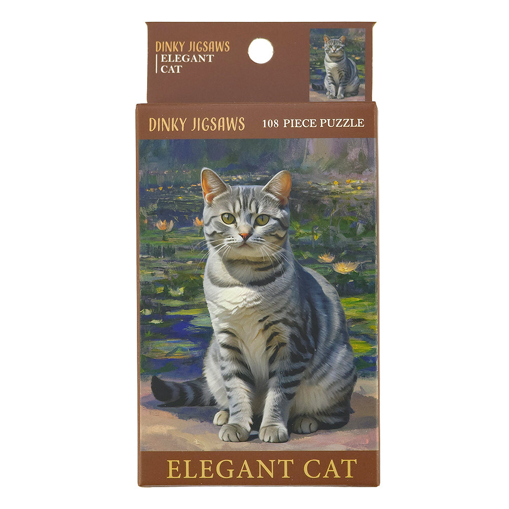 Elegant Cats Dinky Jigsaw Puzzle | 100 Pieces | Little Gift