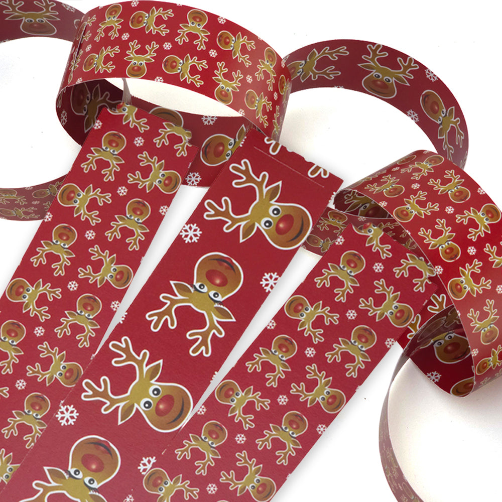 30 Reusable Christmas Paper Chains | Cheery Rudolph | No Glue Needed ...