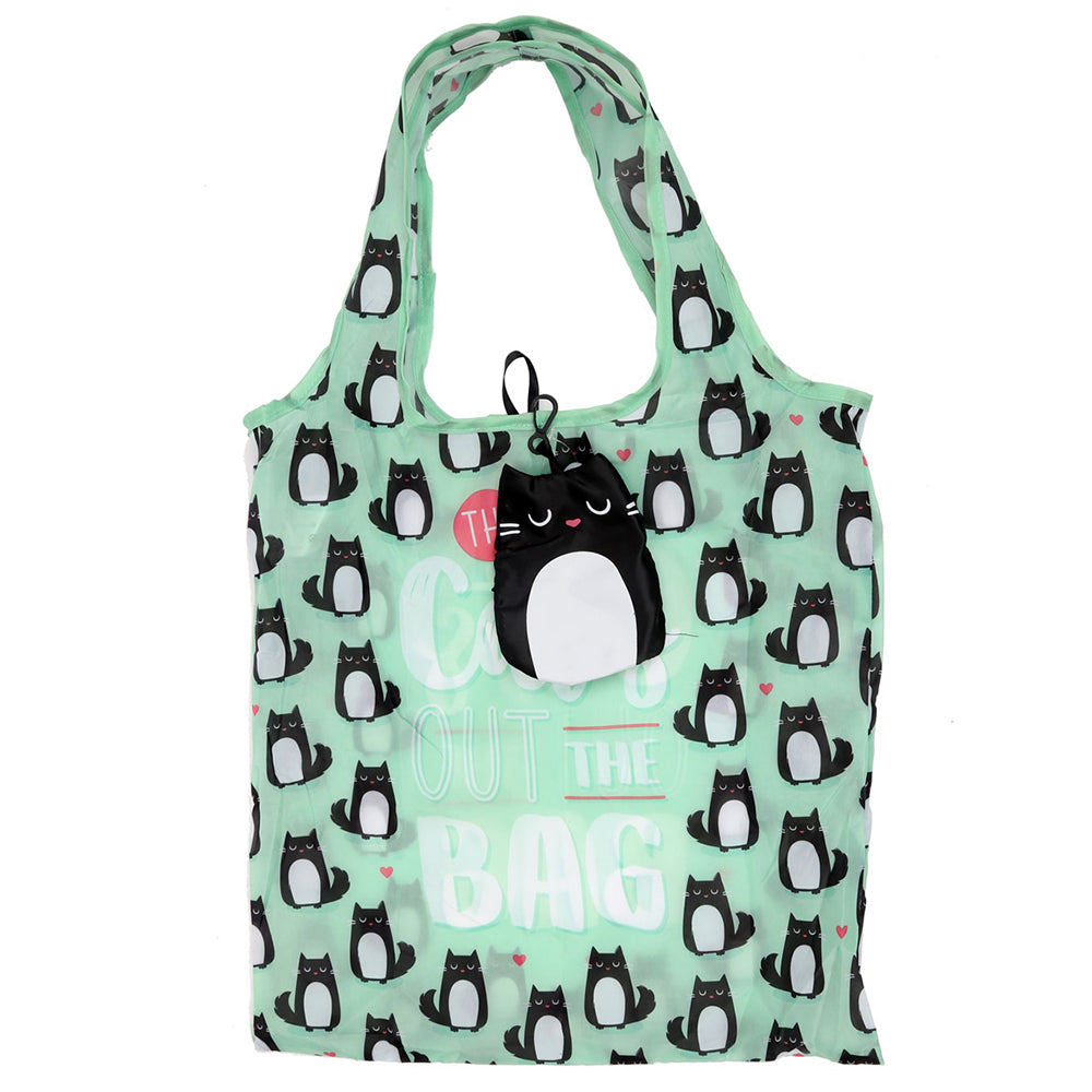 Foldable Reusable Shopping Bag Feline Fine - The Cats Out of the Bag