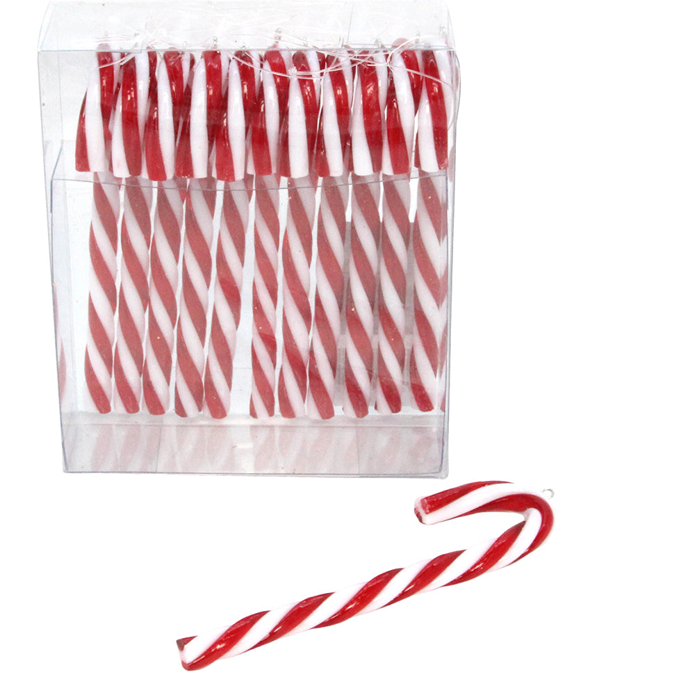 10cm Christmas Candy Cane Tree Decoration Hanging Ornaments - 12 Pack | Gisela Graham