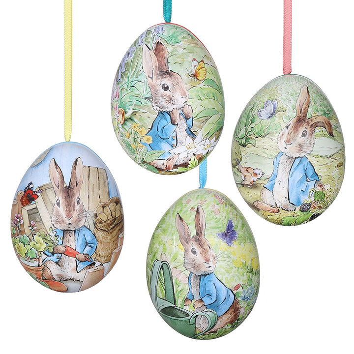 Peter Rabbit Two-Part Hanging Tinware Egg | Fillable Easter Gift